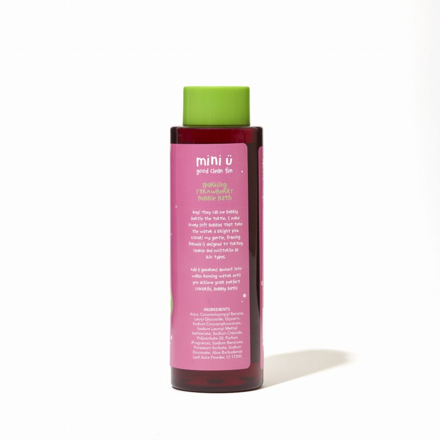 Naturalny bąbelkowy płyn do kąpieli TRUSKAWKA dla dzieci i niemowląt / Miniu