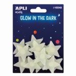 Fluorescencyjne naklejki - Małe Gwiazdki 12 sztuk / Apli Kids