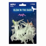 Fluorescencyjne naklejki - Dinozaury 9 sztuk / Apli Kids