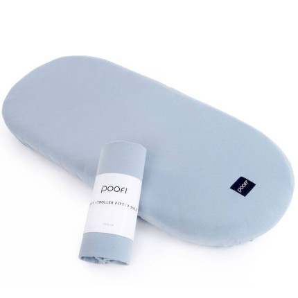 Prześcieradło do gondoli Organic kolor -dusty blue/ POOFI