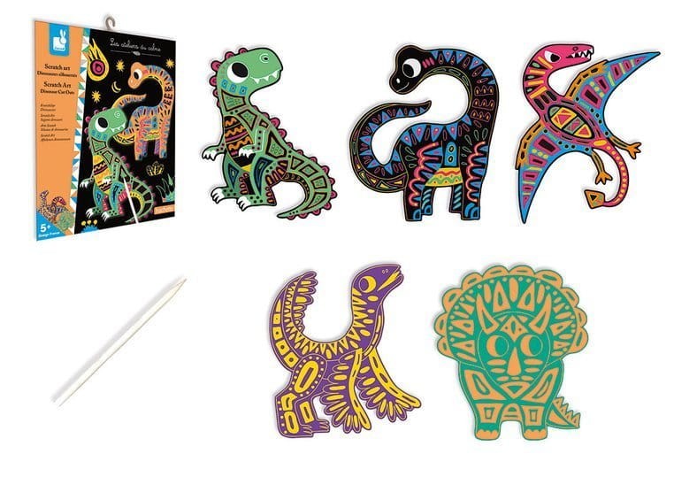 Zestaw kreatywny Do zdrapywania Dinozaury 5+ / Janod