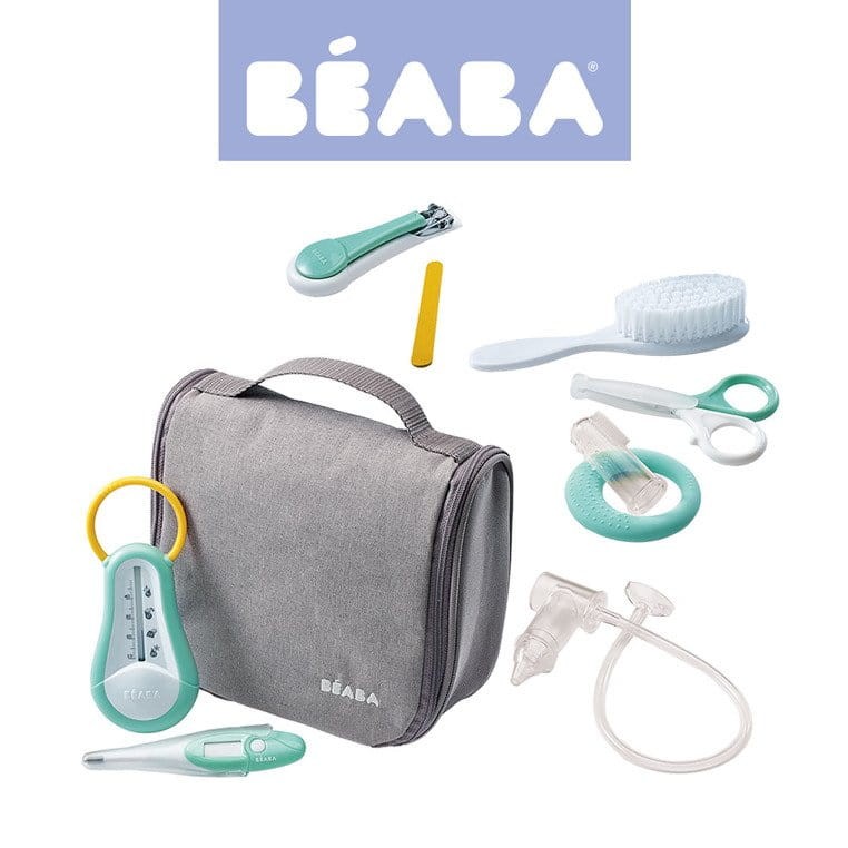 Kosmetyczka z 9 akcesoriami do pielęgnacji niemowląt grey / Beaba