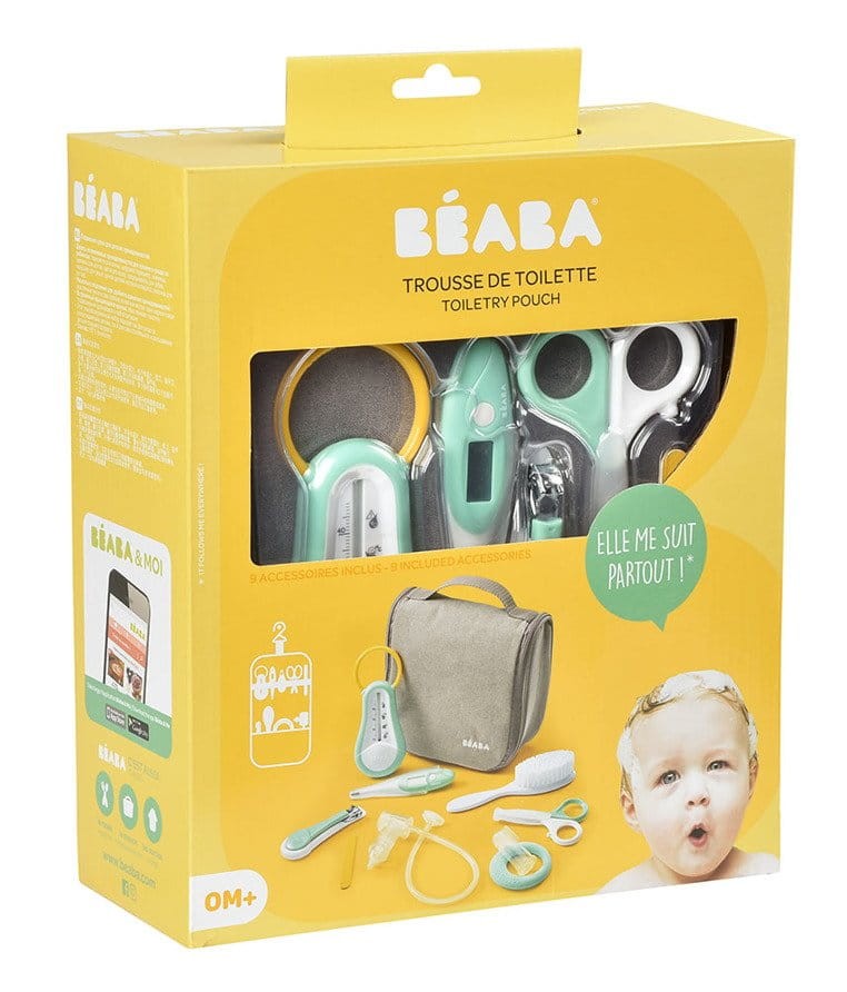 Kosmetyczka z 9 akcesoriami do pielęgnacji niemowląt grey / Beaba