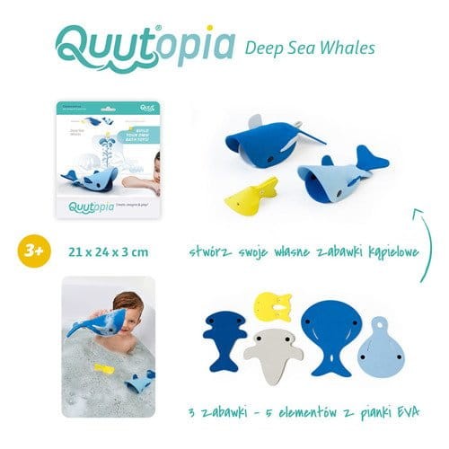 Zestaw puzzli piankowych 3D Quutopia Wieloryby / QUUT