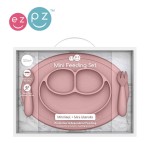 Komplet naczyń silikonowych Mini Feeding Set pastelowy róż / EZPZ