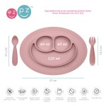 Komplet naczyń silikonowych Mini Feeding Set pastelowy róż / EZPZ