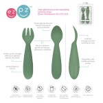 Komplet naczyń silikonowych Mini Feeding Set oliwkowy / EZPZ