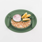 Komplet naczyń silikonowych Mini Feeding Set oliwkowy / EZPZ