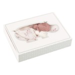 Otulacz lekki kocyk bambusowy maliny z frędzlami 120x100 cm / Samiboo