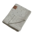 Kocyk bawełniany 80×100 – jasny szary / Bolo