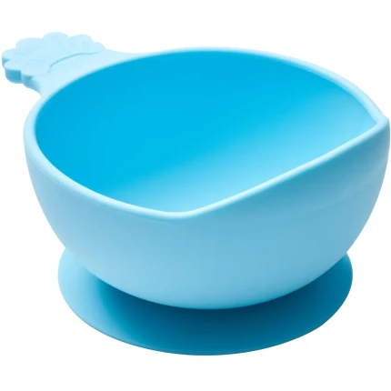 Miska silikonowa z przyssawką i uchwytem BLUE / Nana's Manners