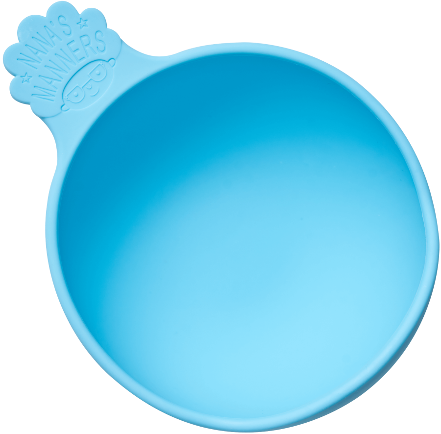 Miska silikonowa z przyssawką i uchwytem BLUE / Nana's Manners