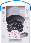 Miska silikonowa z przyssawką i uchwytem GREY / Nana's Manners