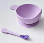 Miska silikonowa z przyssawką i uchwytem PURPLE / Nana's Manners