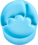Talerz silikonowy z przyssawką Blue / Nana's Manners