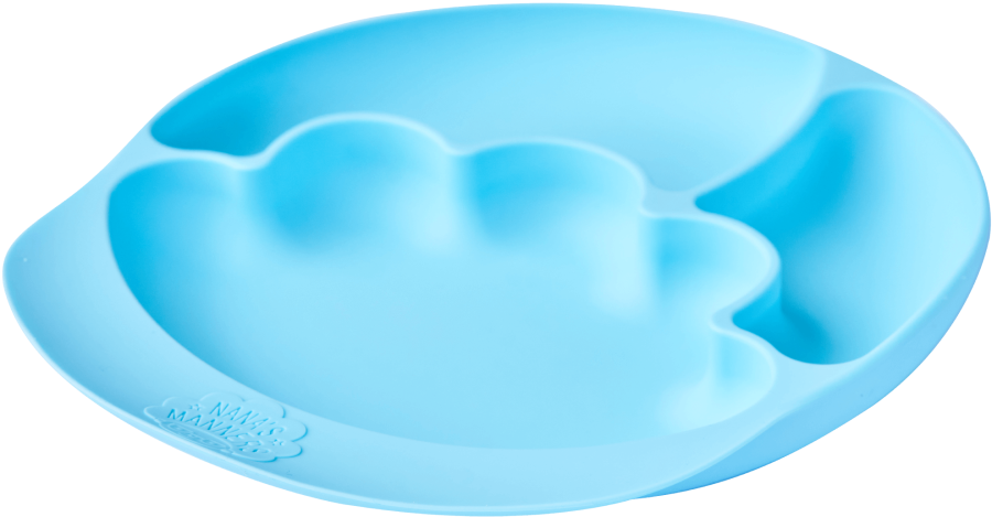 Talerz silikonowy z przyssawką Blue / Nana's Manners