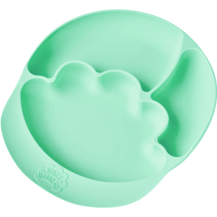 Talerz silikonowy z przyssawką GREEN / Nana's Manners