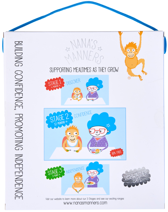 Talerz silikonowy z przyssawką GREY / Nana's Manners