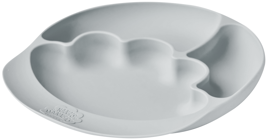 Talerz silikonowy z przyssawką GREY / Nana's Manners