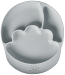 Talerz silikonowy z przyssawką GREY / Nana's Manners