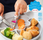 Talerz silikonowy z przyssawką GREY / Nana's Manners