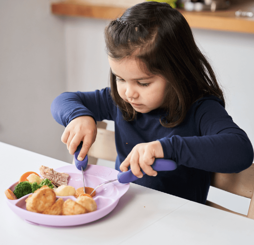 Talerz silikonowy z przyssawką PURPLE / Nana's Manners