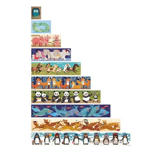 Puzzle dla dzieci, nauka liczenia, Pingwinki / Londji