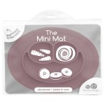 Silikonowy talerzyk z podkładką mały 2w1 Mini Mat Mauve /EZPZ