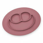 Silikonowy talerzyk z podkładką mały 2w1 Mini Mat Mauve /EZPZ