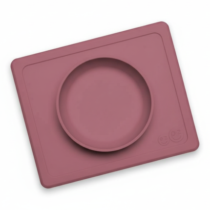 Silikonowa miseczka z podkładką 2w1 Mini Bowl Mauve /EZPZ