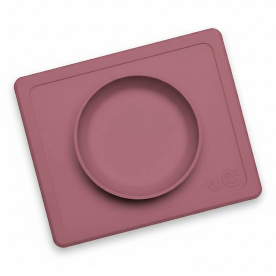 Silikonowa miseczka z podkładką 2w1 Mini Bowl Mauve /EZPZ