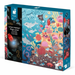 Świecące puzzle z mini-lampką UV Ocean 24 elementy 3+ / Janod