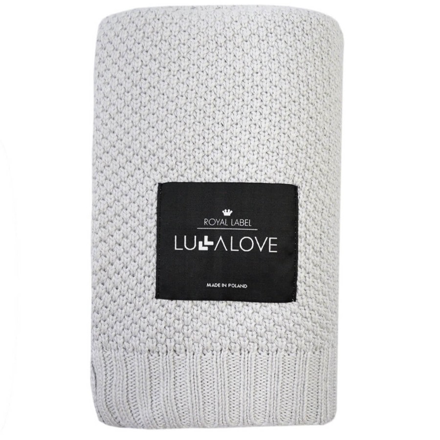 Bambusowy koc 80x100 SZARY -makaronik / Lullalove