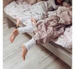 Muślinowy śpiworek z nogawkami - Gray /BabySteps