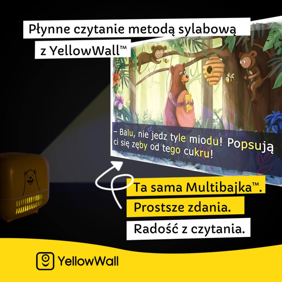 Zestaw startowy. Projektor YellowWall + 4 Multibajki /YellowWall