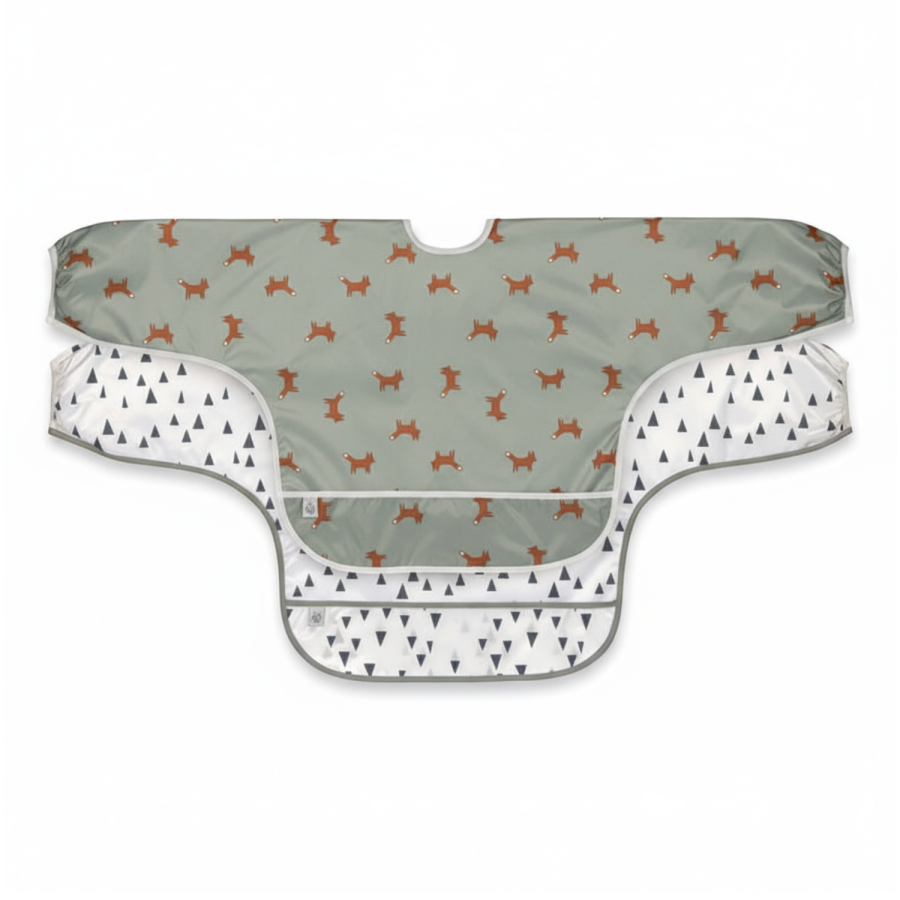 Zestaw śliniaków z długim rękawem 6m+ Little Forest Lisek /Lassig