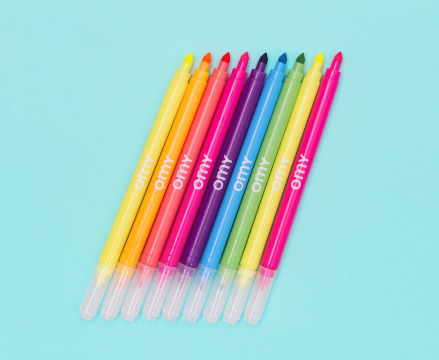 Neonowe flamastry 9szt. /OMY