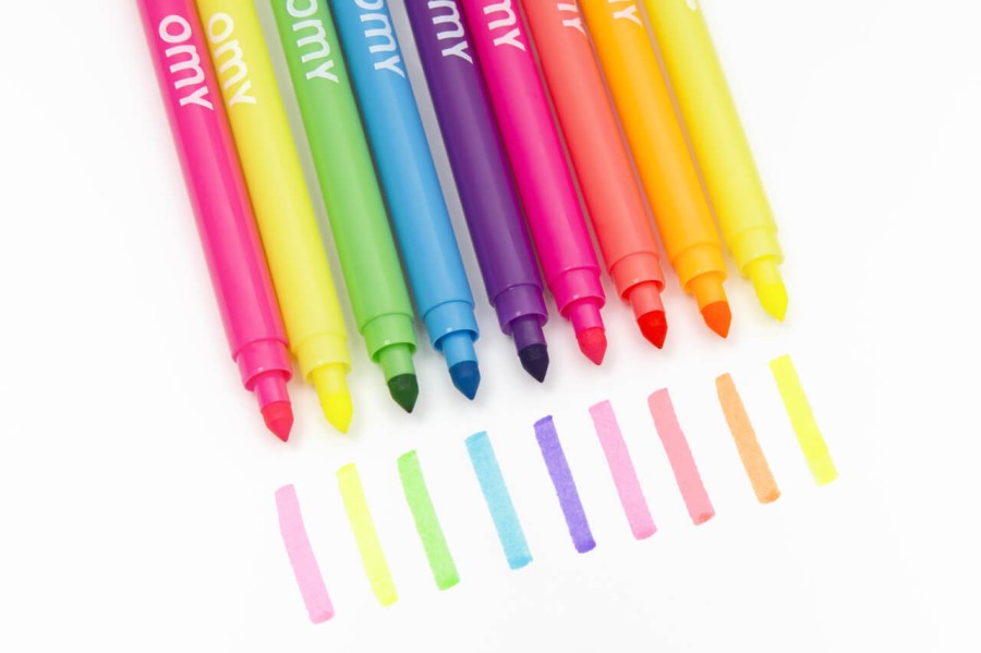 Neonowe flamastry 9szt. /OMY