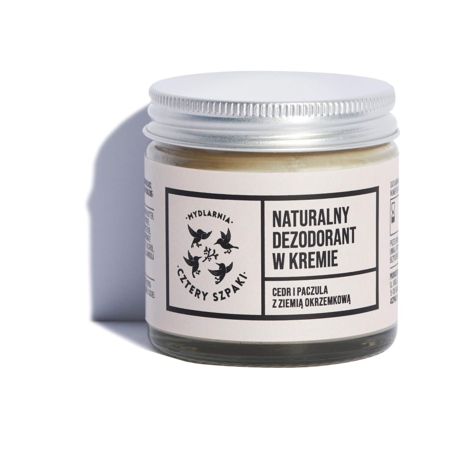 Naturalny dezodorant w kremie Cedr i Paczula / Mydlarnia Cztery Szpaki