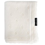 Kocyk ażurowy DAISY - kokos / Lullalove