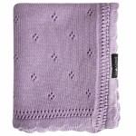 Kocyk ażurowy DAISY - lawenda / Lullalove