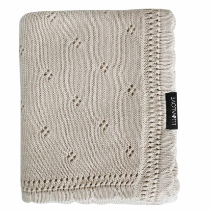 Kocyk ażurowy DAISY - beż / Lullalove