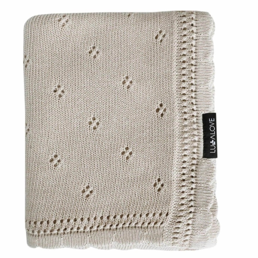 Kocyk ażurowy DAISY - beż / Lullalove