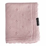 Kocyk ażurowy DAISY - pudrowy róż / Lullalove