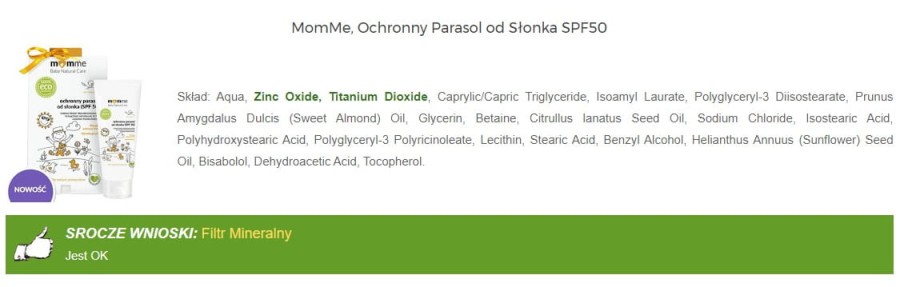 Ochronny parasol od słonka SPF 50 - 50 ml /MomMe