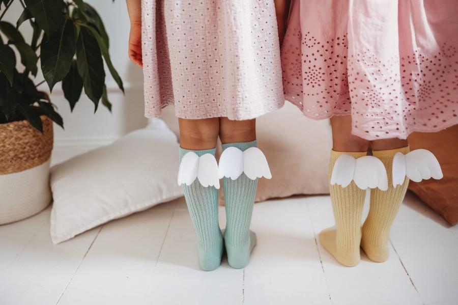 Podkolanówki Dziecięce -Miętowy Aniołek, różne rozmiary / Mama's Feet