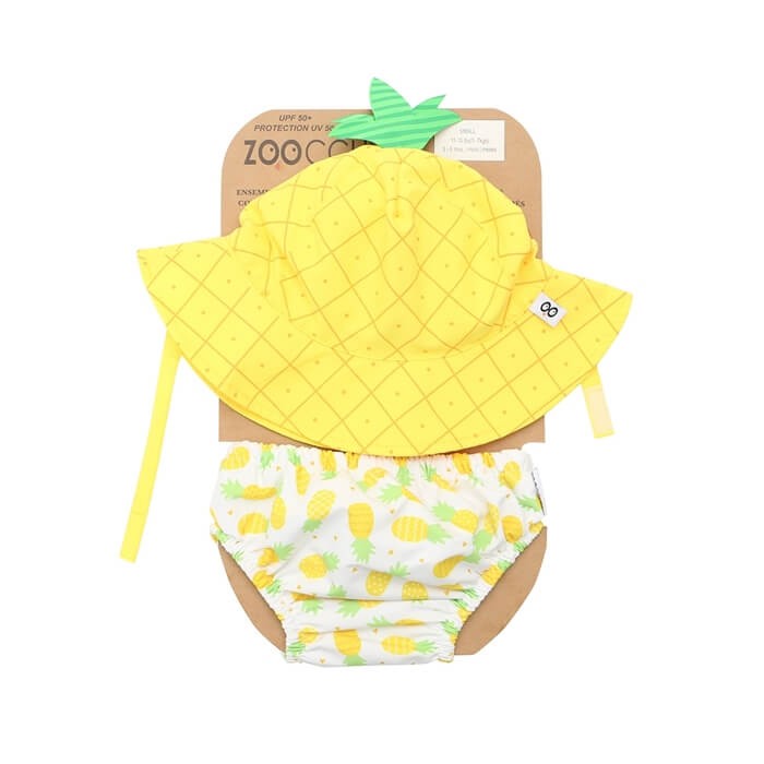 Pieluszka kąpielowa + czapka ANANAS, rozmiary / Zoocchini