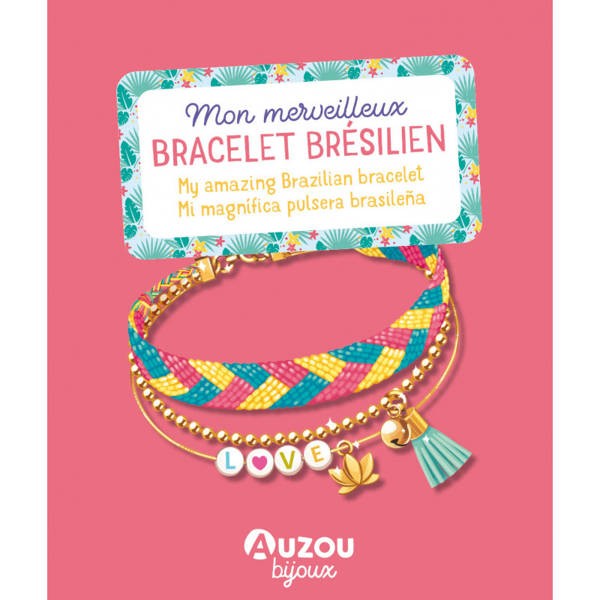 Kolorowa bransoletka Love z pomponikiem /Auzou