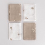 4Pak pieluszek muślinowych 43x43cm – ptaszki i gałązki /Bolo