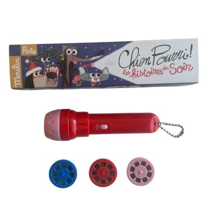 Latarka - projektor PIES POURRI / Moulin Roty